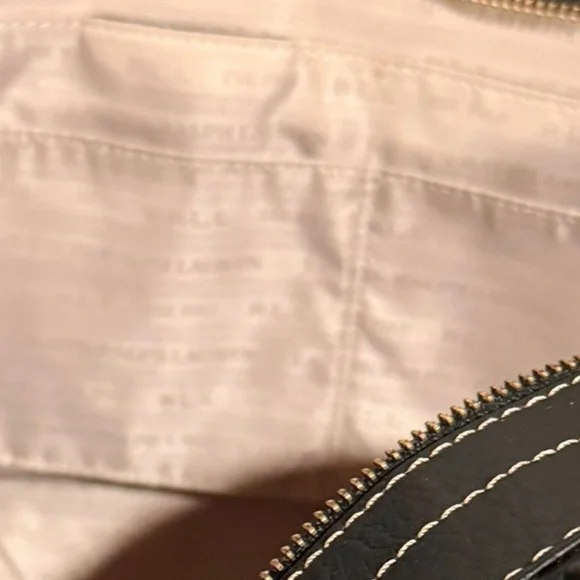 Lauren Ralph Lauren Sheldon Leather Tote Black - Picture 12 of 16